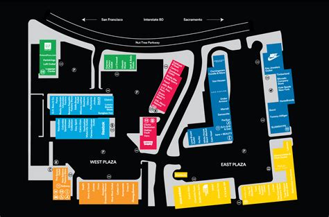 map of vacaville outlet stores.